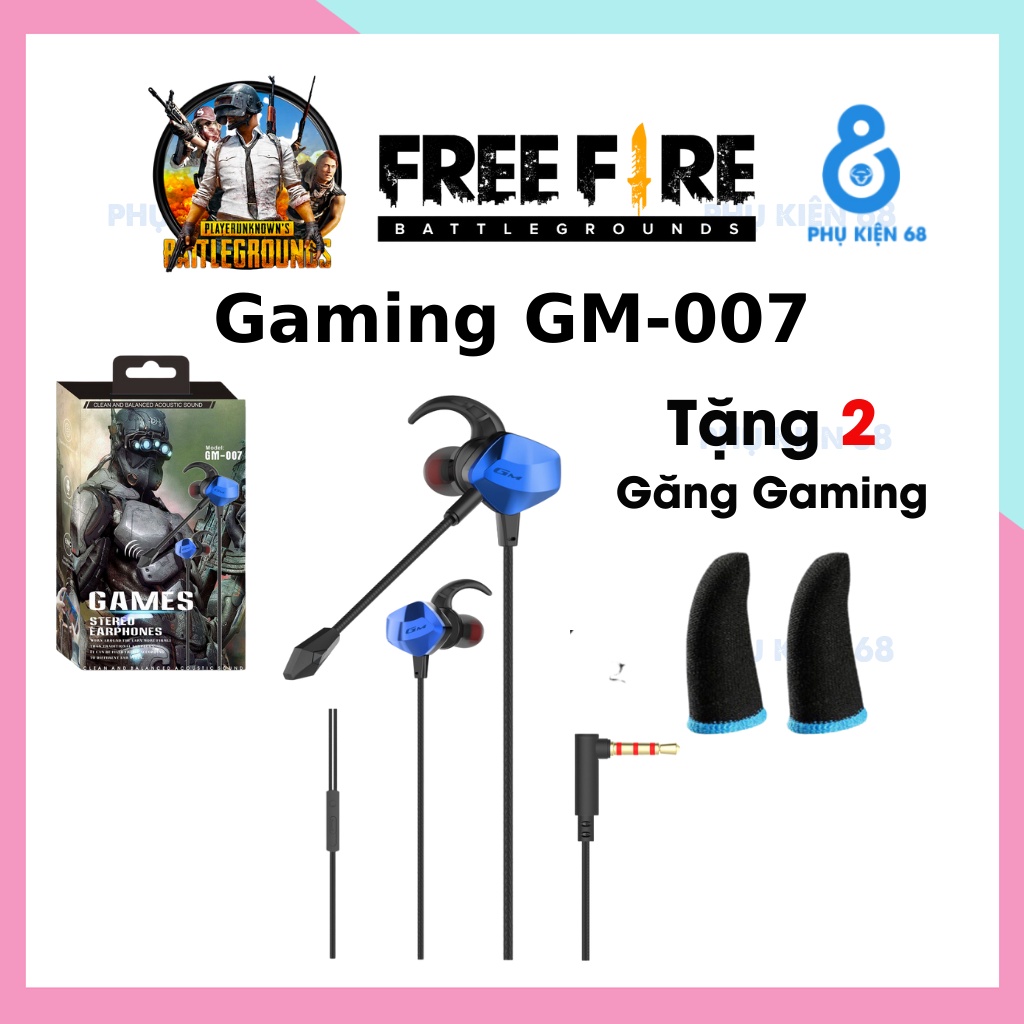 Tai Nghe GAMING Có Mic Rời GM-007 - Dùng Được Cho Cả Máy Tính Và Điện Thoại - Hàng Chính Hãng - Jack Chữ L