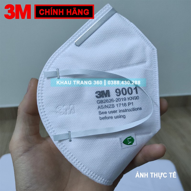 (1 Chiếc) Khẩu Trang 3M 9001 [Chính Hãng], Khẩu Trang Chống Bụi Mịn PM 0.3, PM 2.5, Vi Khuẩn.