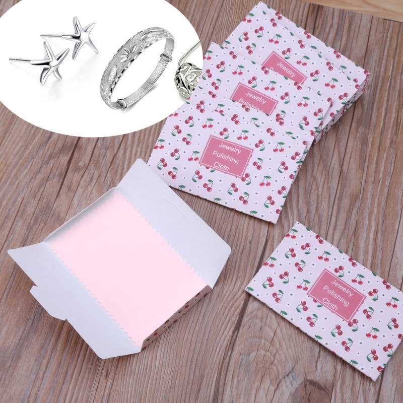 Set 10 Khăn Cotton Nguyên Chất Màu Vàng / Bạc / Bạch Kim Không Độc Hại Vệ Sinh Đồng Hồ / Trang Sức