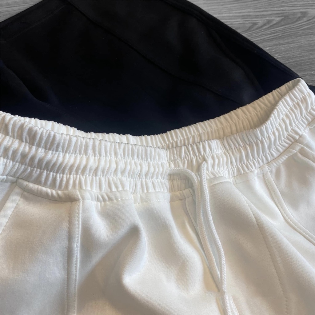 Quần short đùi trơn nam nữ unisex thể thao basic phong cách đường phố Hàn Quốc ullzang đủ size 2 màu đen,trắng kingman