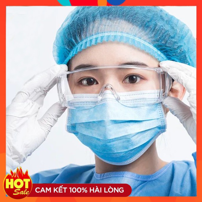 Kính bảo hộ - Mắt kính chống bụi, chống tia UV, chống đọng sương, đeo được cùng kính cận