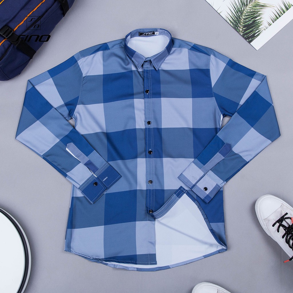 Áo Sơ Mi Nam Kẻ Caro - Vải 3D Đẹp Thoáng Mát AD00001 | BigBuy360 - bigbuy360.vn