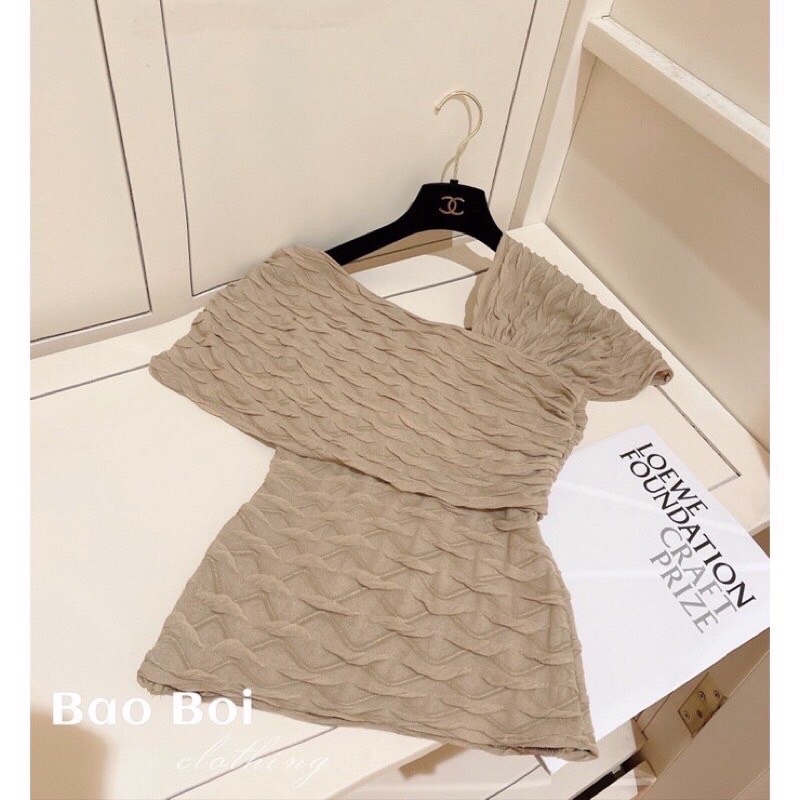 Áo lệch vai gân sóng siêu hot