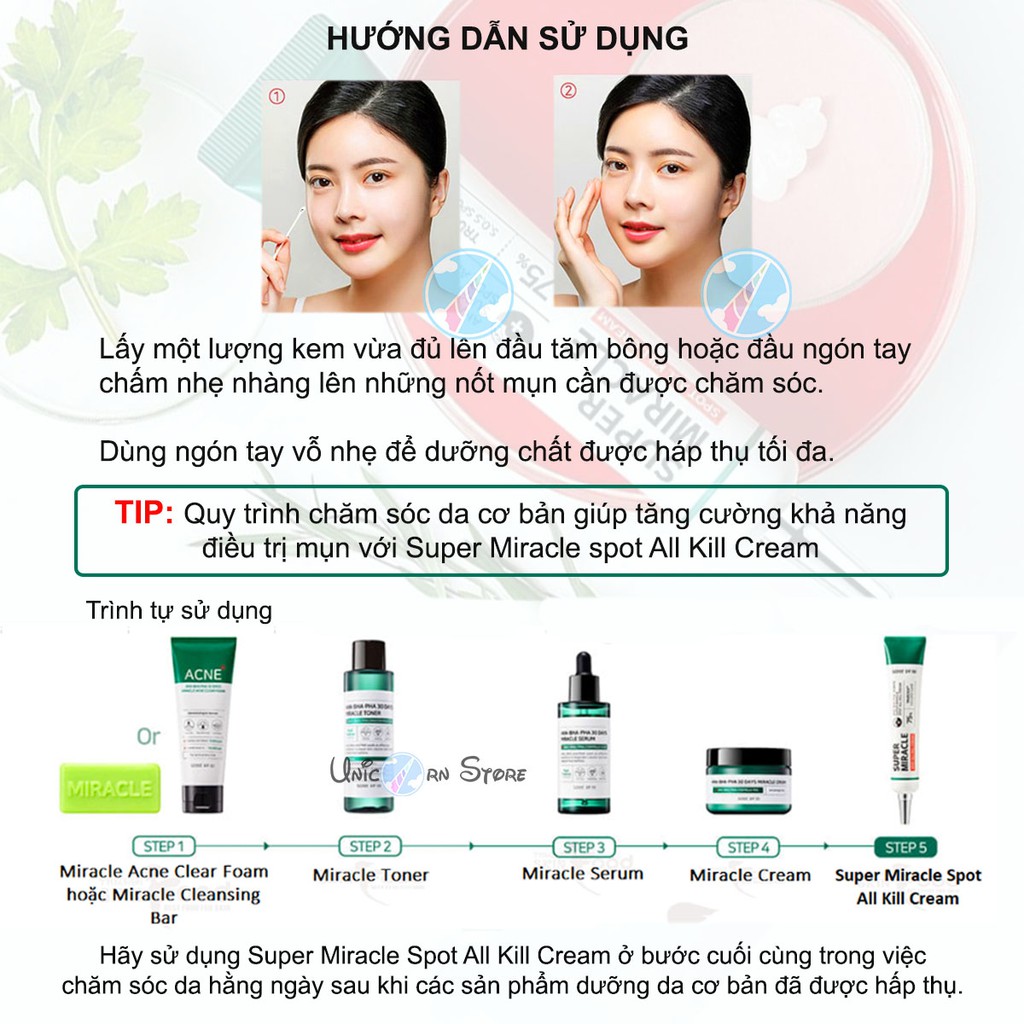 Kem Ngừa Mụn Some By Mi AHA-BHA-PHA 14 Days Super Miracle Spot All Kill Cream