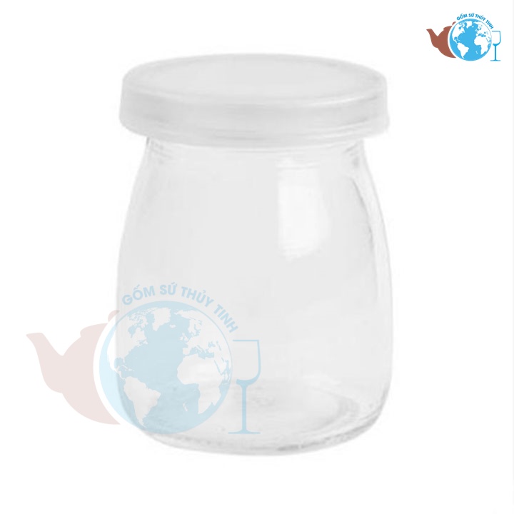 Bộ 12 hủ thủy tinh làm SỮA CHUA PUDDING CD002 kiểu dáng lùn chất lương tốt