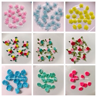 [Nguyên liệu scrunchies ] Hoa vải nhí trang trí scrunchies - cột tóc scrunchies hoa rơi - hoa voan - hoa vải - hoa mini