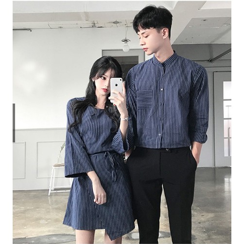 Áo đôi áo cặp Áo Váy đôi dễ thương chụp ảnh đi biển nam nữ Hàn Quốc