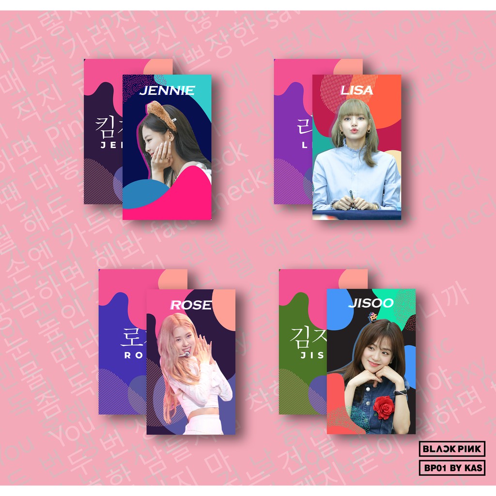 [Độc quyền] Set 240 card 4 thành viên BlackPink BP01 Hình data Limit