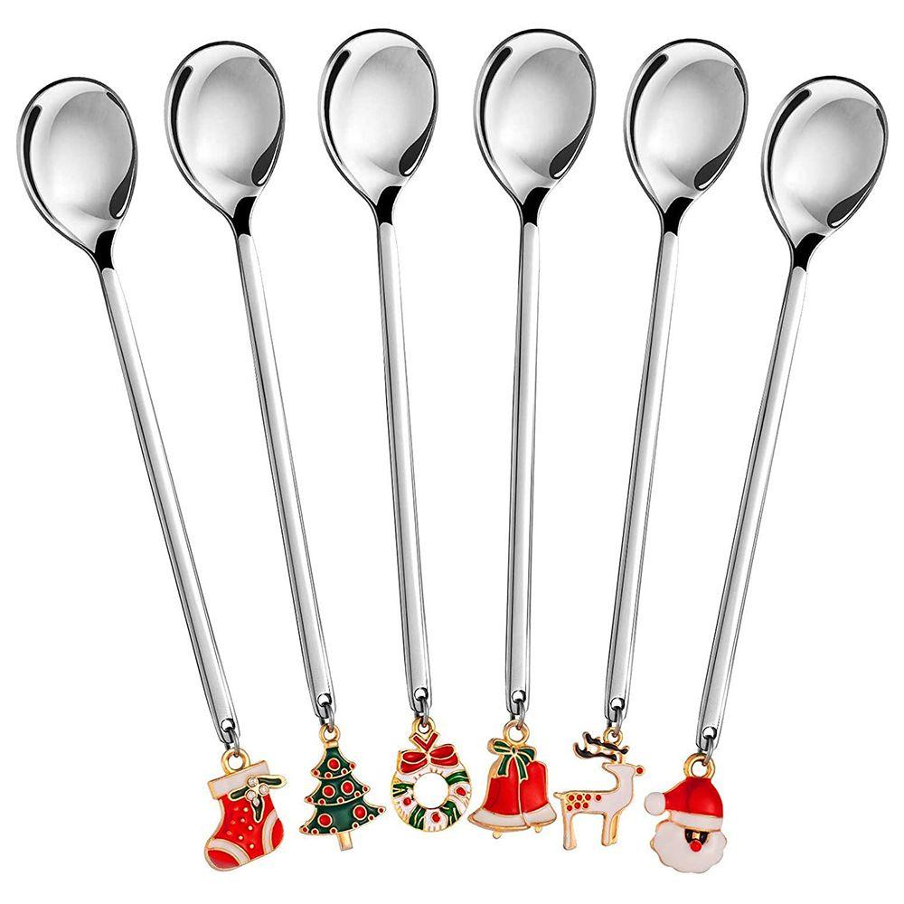 LLOYD Muỗng Cà Phê Hình Ông Già Noel Dễ Thương Có Chuông Giáng Sinh
