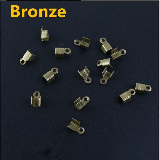 Set 100 kẹp sắt cố định dây da rộng 3mm