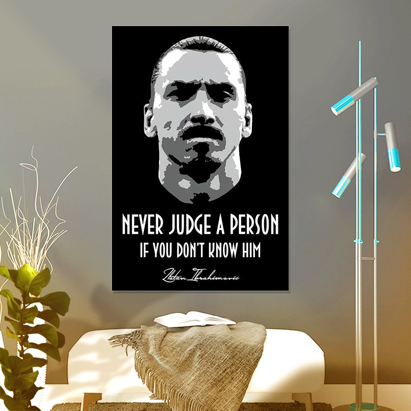 Decal Dán Tường Cầu Thủ Zlatan ibrahimovic | Tranh Dán Tường Chất Liệu PVC Cao Cấp Chống Thấm Nước