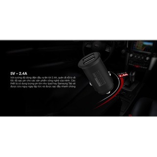 Sạc xe hơi Remax RCC219 2 cổng USB max 2.4A Sạc