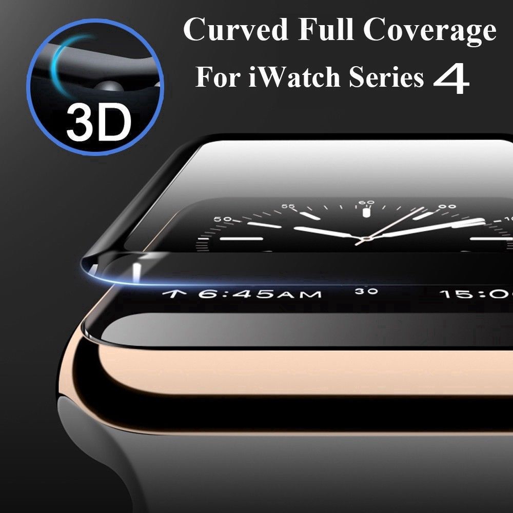 Kính cường lực cong 3D 9H cho đồng hồ thông minh Apple Watch Series 4