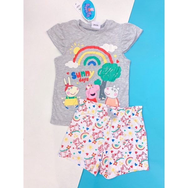 (XẢ SIÊU SỐC) Bộ cotton heo Peppa Pig hàng xuất UK xuân hè 2022
