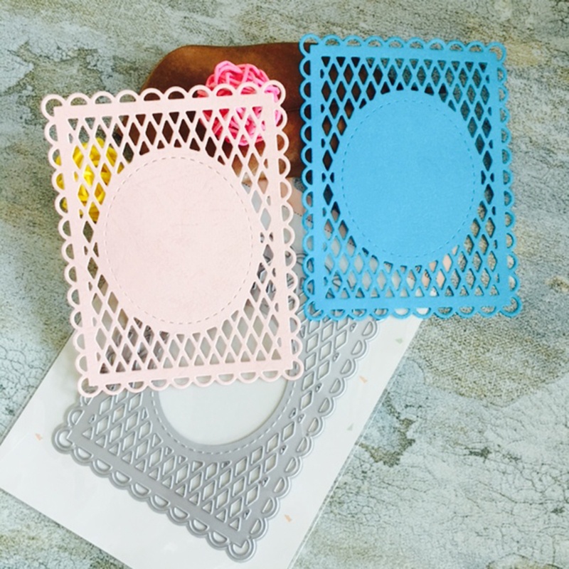 Khuôn Cắt Giấy Làm Từ Kim Loại Hình Tráng Gương Trang Trí Scrapbook