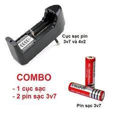 COMBO 2 Bộ sạc pin 3.7V 4200mAh Ultrafire 18650 Tự ngắt dùng cho đèn pin, quạt sạc,đèn laze, vvv cao cấp