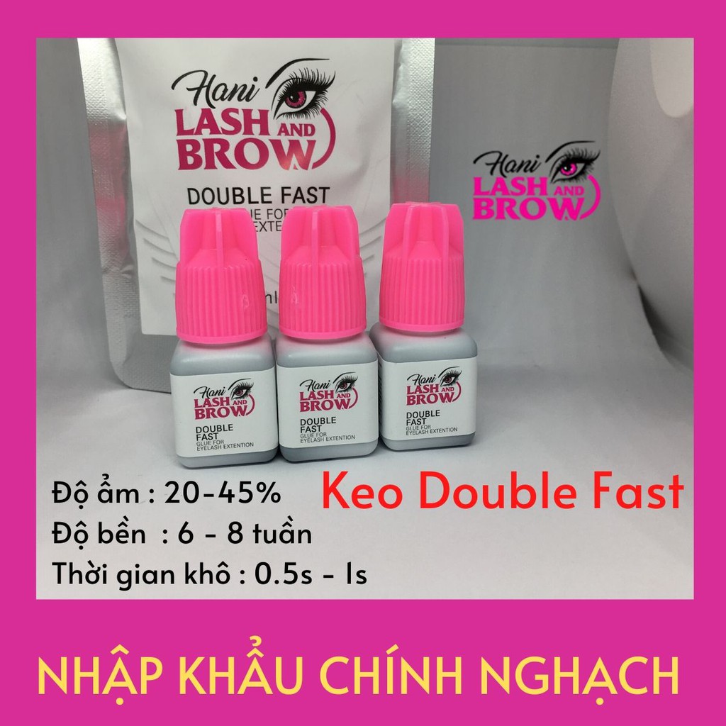 Keo nối mi siêu bền Hani Double Fast - Khô siêu Nhanh  - Không cay - Không gây kích ứng