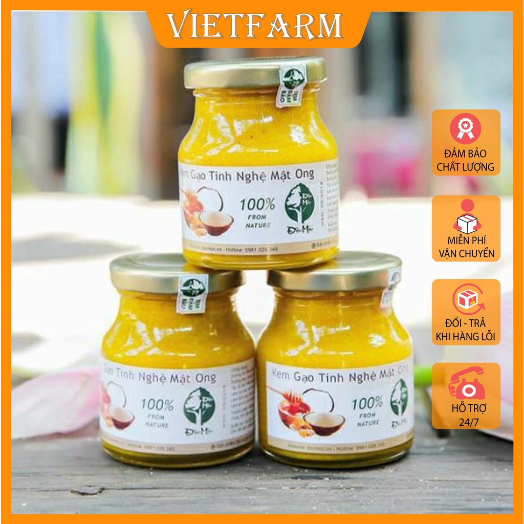 Kem gạo tinh nghệ mật ong Độc Mộc + Làm đep tự nhiên + Dưỡng trắng da - NPP Takij Viet Nam