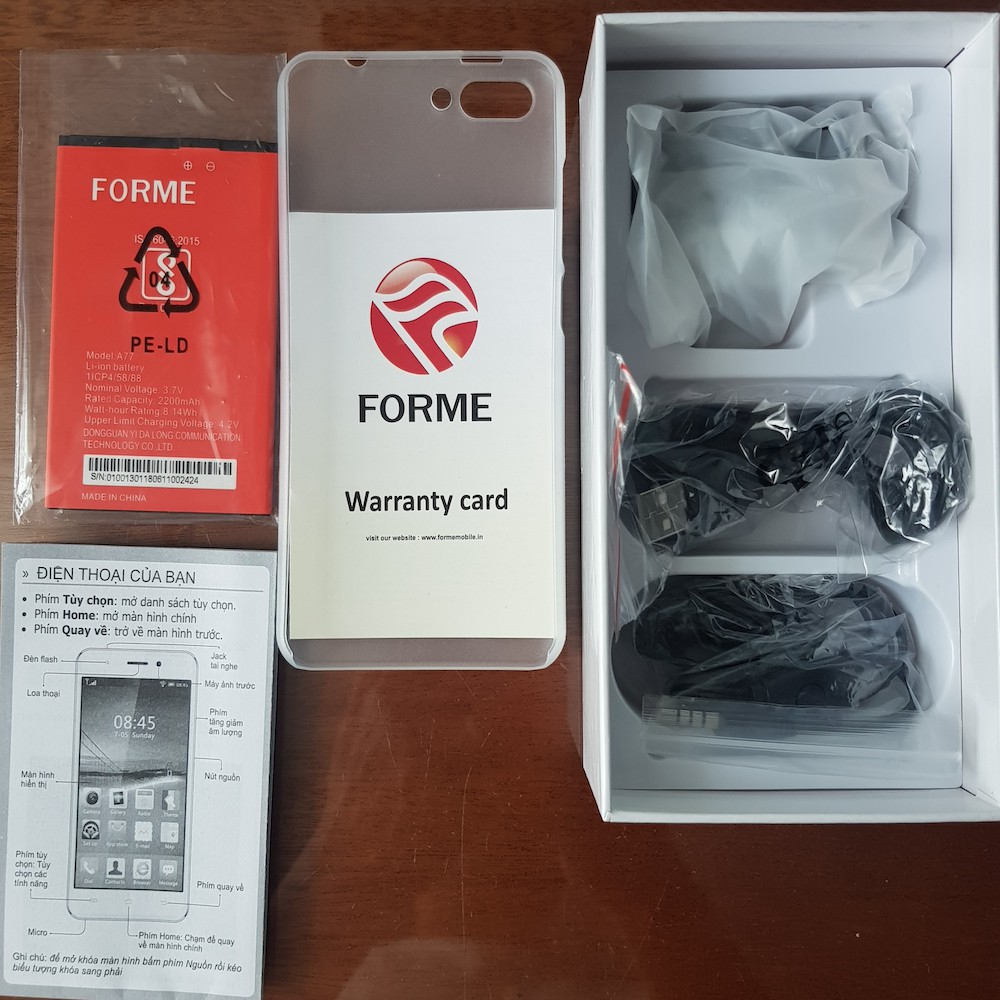 Điện thoại thông minh 2 sim 2 sóng Forme a77, cảm ứng 5 inch thông minh - phần mềm android 6.0 - pin 2200 mAh - mới 100% | BigBuy360 - bigbuy360.vn