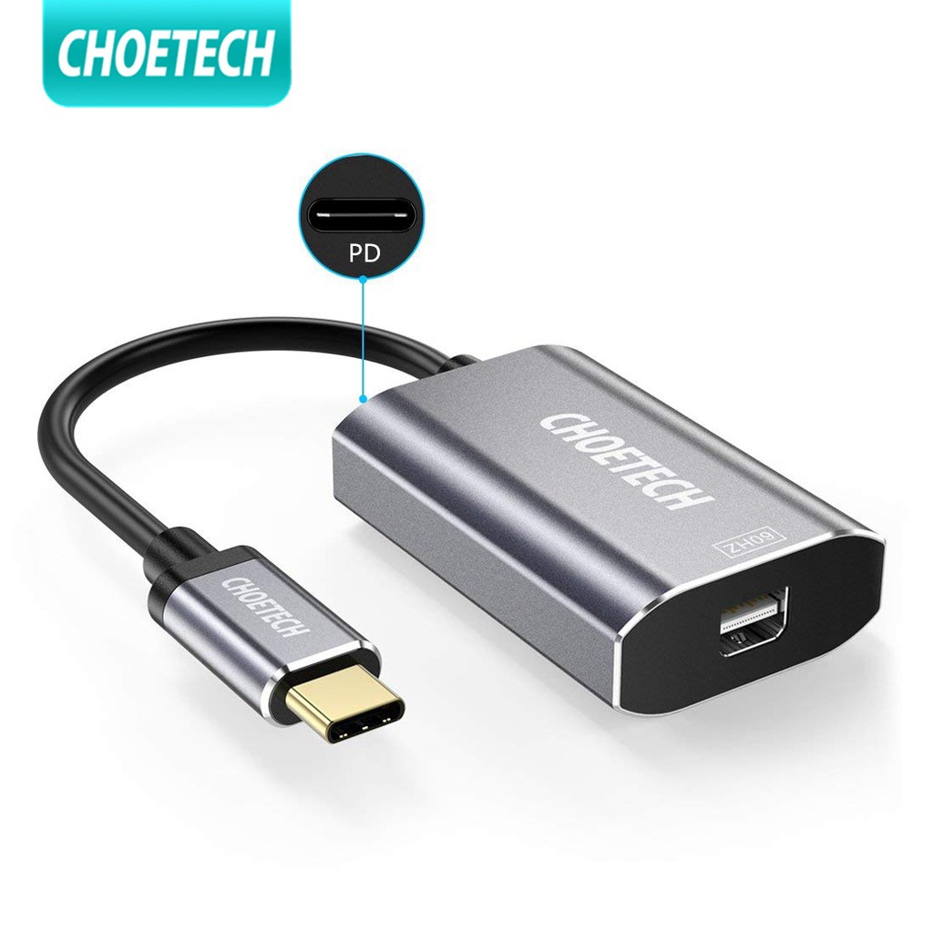 Bộ Chuyển Đổi CHOETECH Mini Displaytech 4k 60hz USB C Sang Mini Displayport