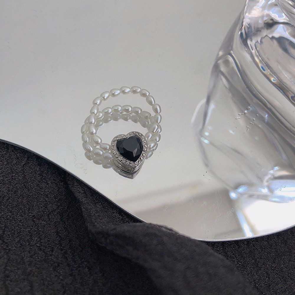 Nhẫn Co Giãn Màu Đen 2021 Thiết Kế Đơn Giản Lãng Mạn Nhiều Màu Sắc