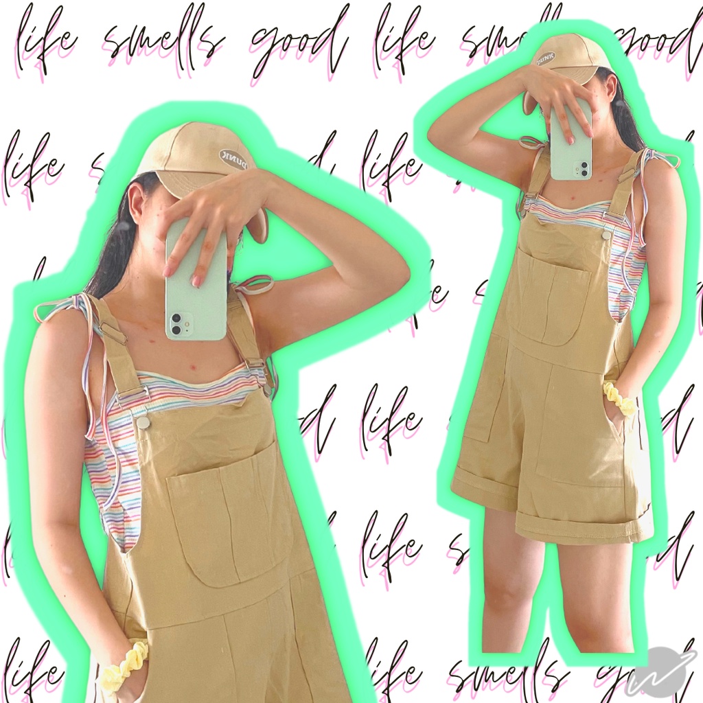 KhaLik Overall - Yếm Đùi (Có Sẵn) Màu Be Hợp Thời Trang Dành Cho Nữ Cực Xinh - Naotun Planet | BigBuy360 - bigbuy360.vn