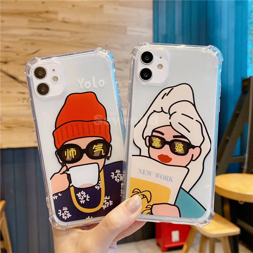 👏Ready Stock🎀 Huawei Nova 7i 7 6se 6 5i 5 5T 4 4e 3i 3e 2i Y6s Y6P Y7P 2020 Honor 8x 9x Pro 20 Phone Case Fashion Rich Woman Handsome Label Transparent Silicone Soft Case Protective Cover