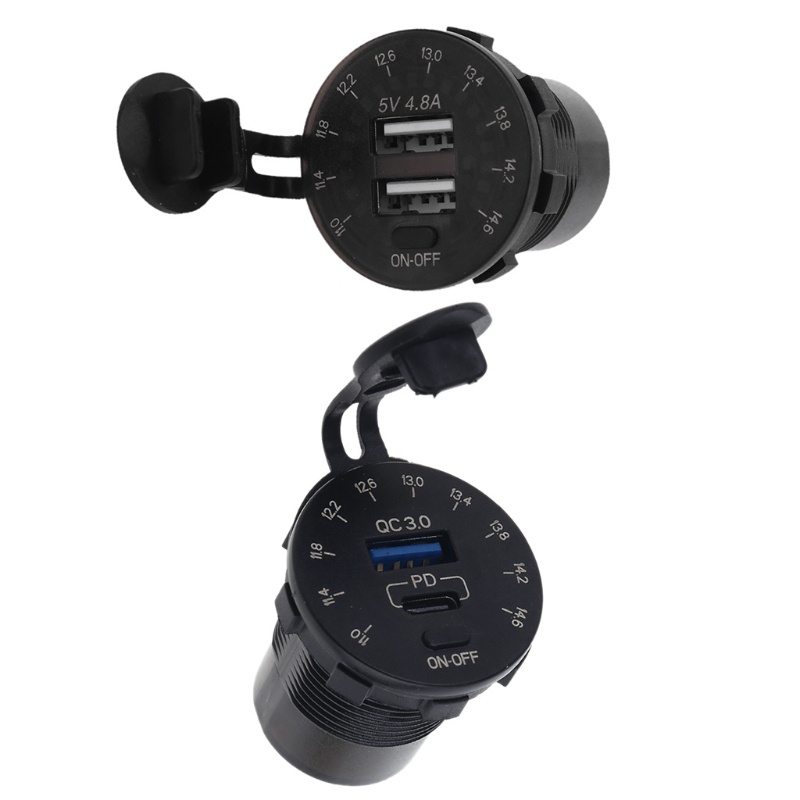 Tẩu Sạc Hai Cổng USB 12V / 24V 18W QC3.0 Chuyên Dụng Cho Xe Hơi