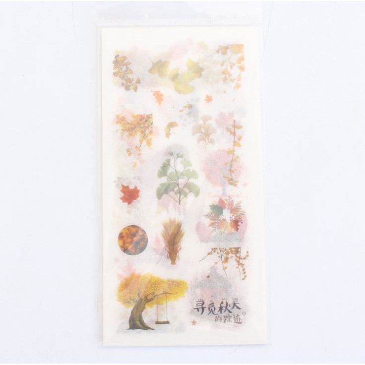 Bộ 6 Tấm Sticker Giấy Trang Trí Tình Yêu Mùa Thu 61449
