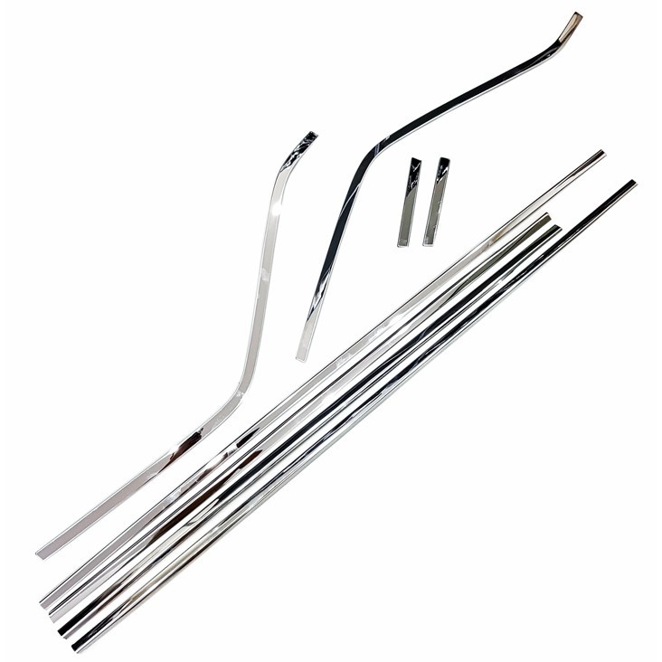Nẹp Chân Kính Inox Cho Xe Ertiga, XL7 2019 2020 2021 2022 2023 - 6 chi tiết