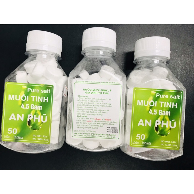 Viên Muối Tinh NaCl 0,9% chai 50 viên