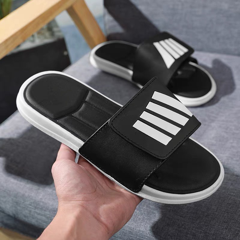 Dép quai ngang nam nữ 168 da họa tiết kẻ nổi đế bánh mì bệt cao 2 cm thời trang unisex đi học đi chơi đẹp giá rẻ