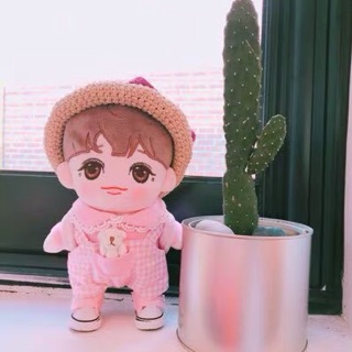 Set áo + yếm + gấu cho doll 20cm
