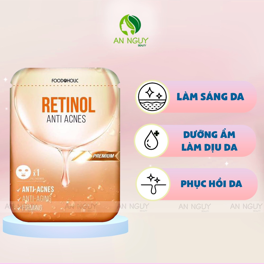 Mặt nạ Retinol Hỗ Trợ Giảm Mụn Foodaholic Anti Acnes Mask
