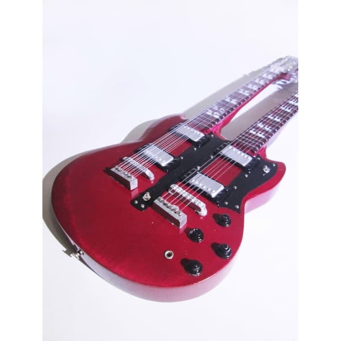 Đàn Ghi Ta Mini Gibson Eds 1275 Có Đèn Led Và Chữ Ký