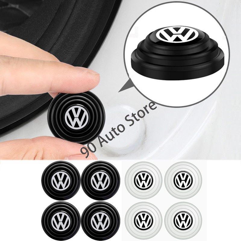 Bộ 4/8/12 Miếng Dán Cửa Xe Hơi Chống Sốc Bằng Silicon Cho Volkswagen Golf Tiguan GTI Touareg Touran Passat
