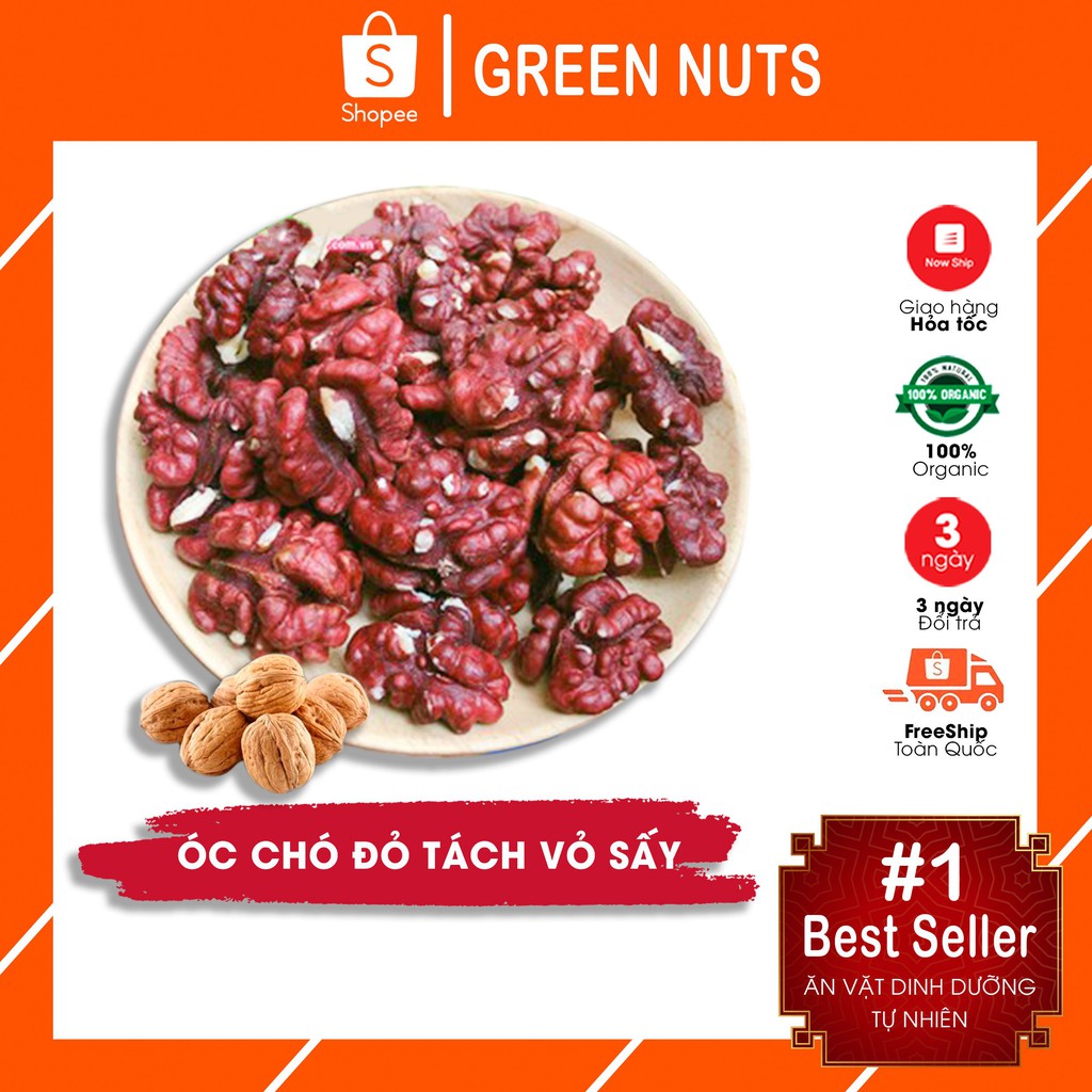 Hạt óc chó đỏ sấy giòn đã bóc vỏ ĂN VẶT HEALTHY/ĂN VẶT MẸ BẦU/ĂN KIÊNG/EAT CLEAN/KETO/ DAS/LOW CARB/NO CARB