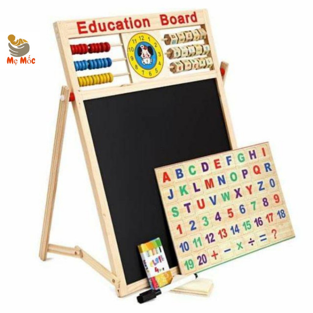 Bảng học ghép số và chữ 2 mặt bằng nam châm, Bảng ghép nam châm thông minh, bé học chữ, học số, học viết
