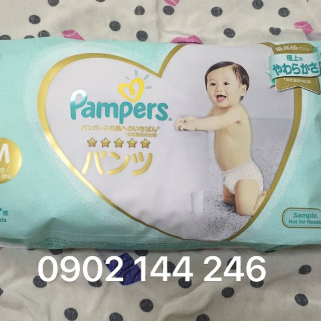 Tã-bỉm quần cao cấp Nhật Bản Pampers M60 - Hàng chính hãng ( hàng gói khuyến mại)