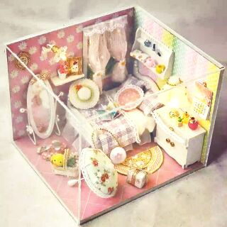 Mô hình nhà gỗ búp bê dollhouse diy - tw10 spring