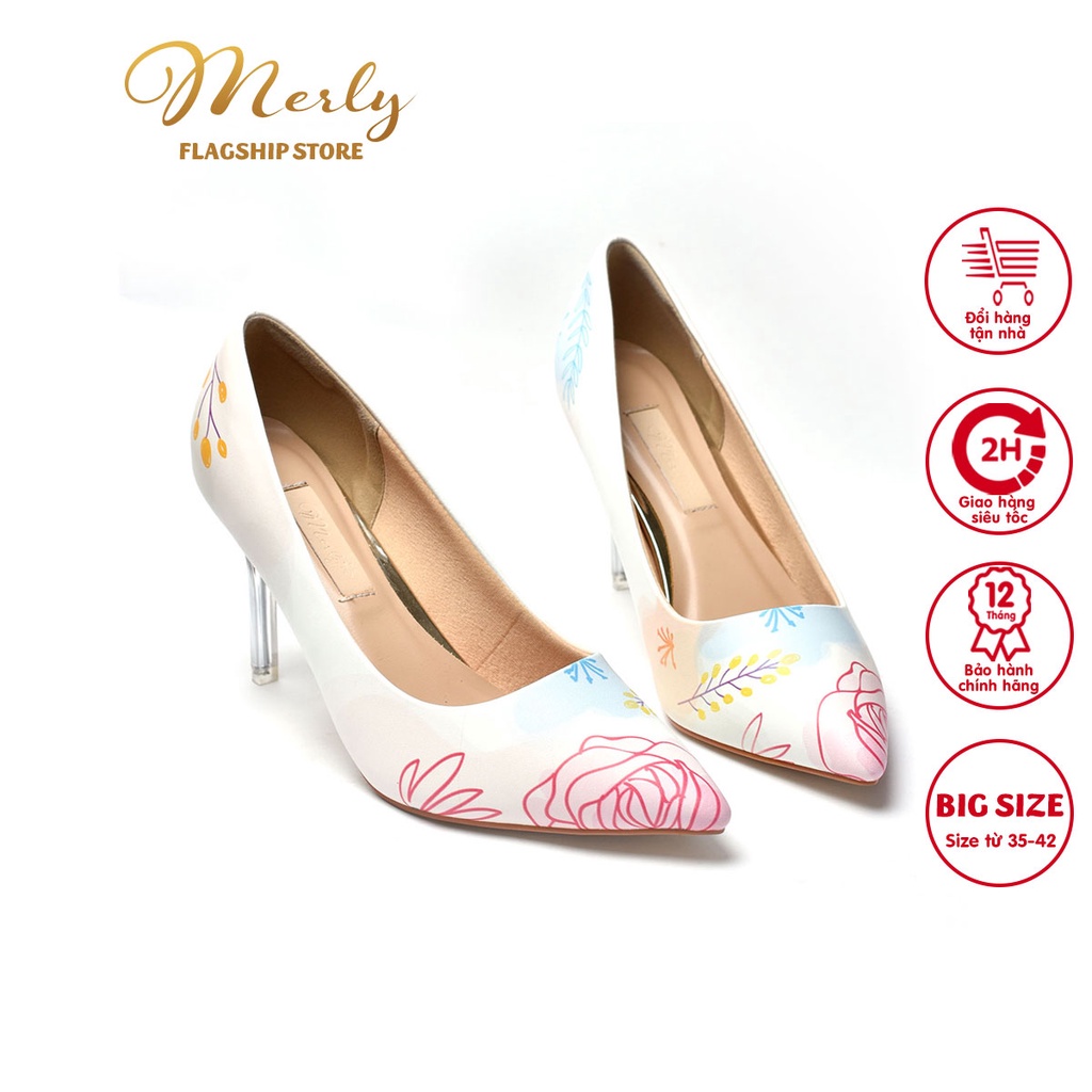 [Mã BMBAU50 giảm 7% đơn 99K] GIÀY CAO GÓT 9CM MERLY 1311