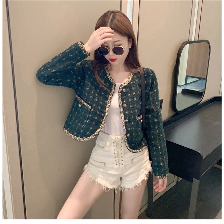 Áo khoác dạ tweed sang chảnh croptop đủ size