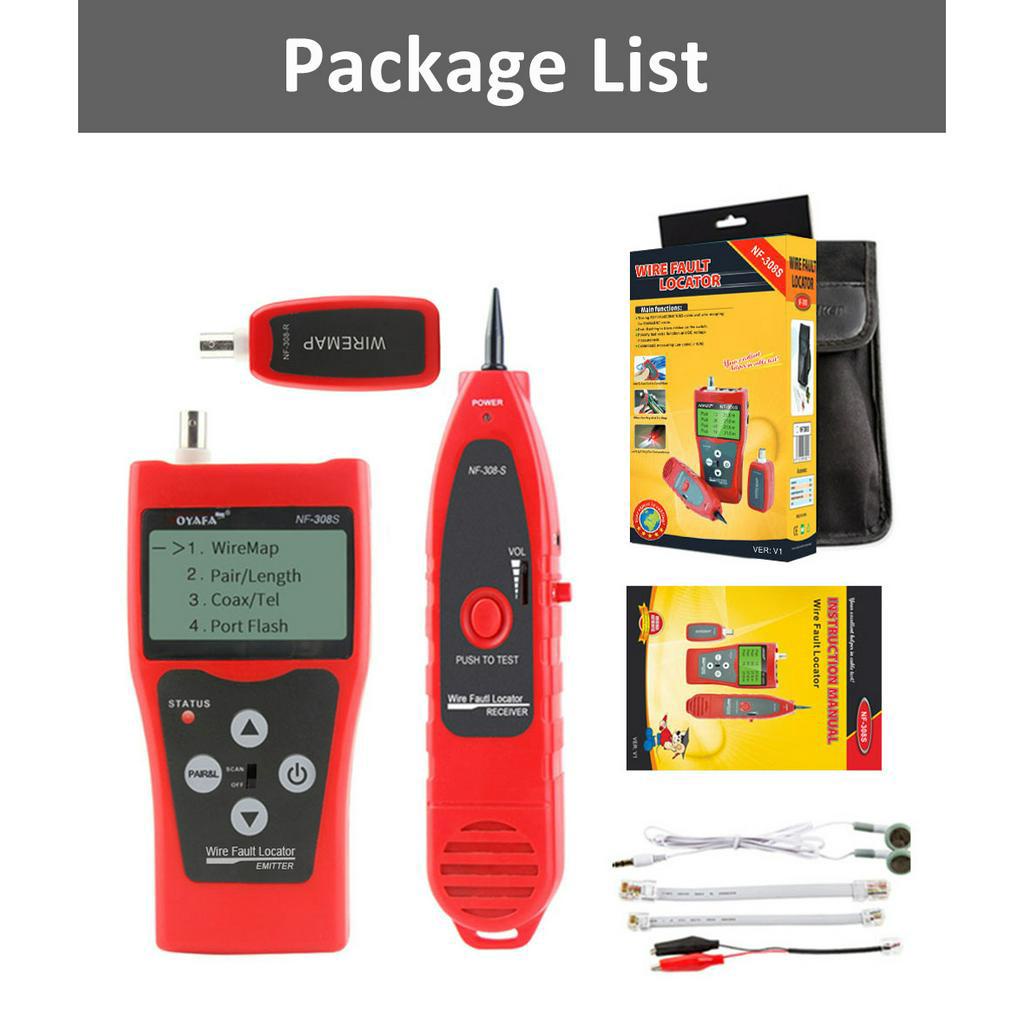 Noyafa NF-308 Dây Cáp Mạng LAN Kiểm Tra Đường Dài RJ45 RJ11 Ethernet