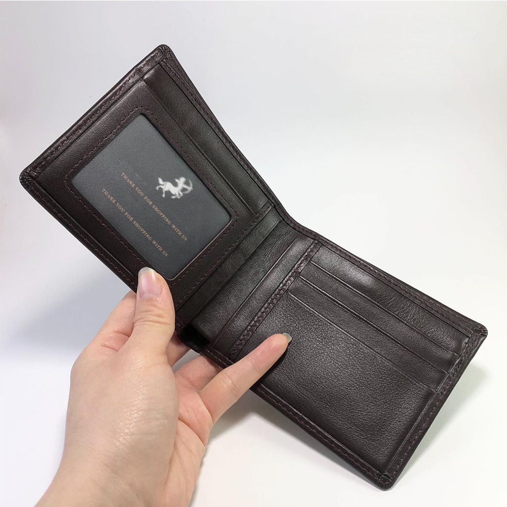 Ví da nam dáng ngang da bò cao cấp mềm mại thương hiệu N&amp;L leather độ bền trên 6 năm có bảo hành