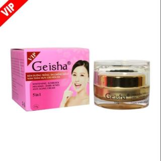 Kem Geisha Dưỡng Trắng Da, Chống Nắng, Nám, Thâm, Mụn, Lão Hóa Da  5 in 1 15g
