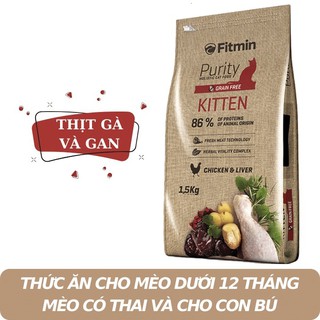 Thức ăn cho mèo con FITMIN CAT PURITY KITTEN (Bao 1.5kg)