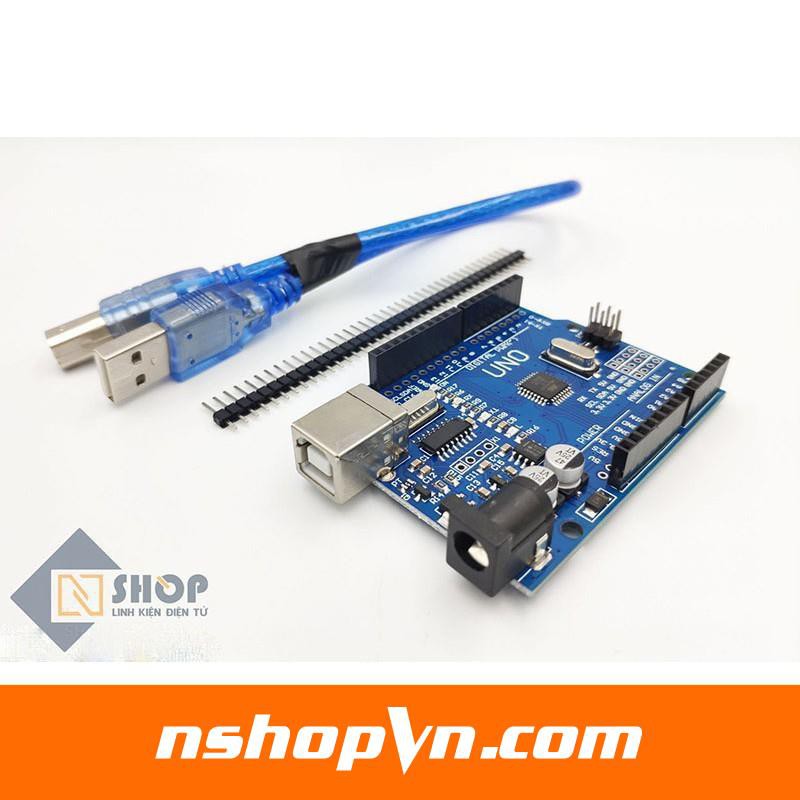 Mạch Arduino UNO R3 SMD chip dán (kèm cáp) sinh viên tự học lập trình vi xử lí