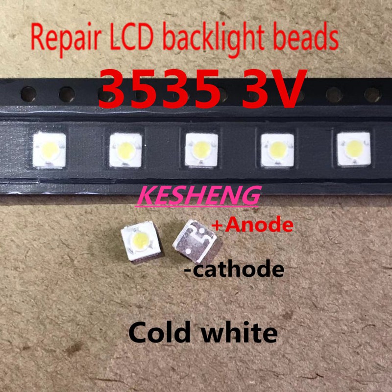 100PCS LUMEN LED SMD 3535 3537 3 V 1 W bianco Freddo Per La TV Retroilluminazione Lampada perline A127CECEBUP8C-6078 3D