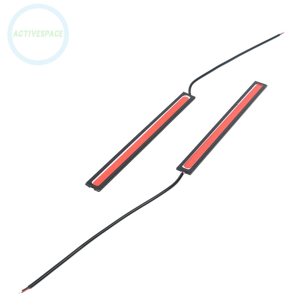 Bộ 2 dải đèn LED COB màu đỏ 12V chống thấm nước chiều dài 17cm cho xe hơi