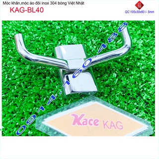 Móc khăn 2 Inox Kace, móc đôi Inox SUS304 Nhật Bản, móc treo đồ KAG-BL41-BL40-BL38-BL49-BL48-BL109-BL97
